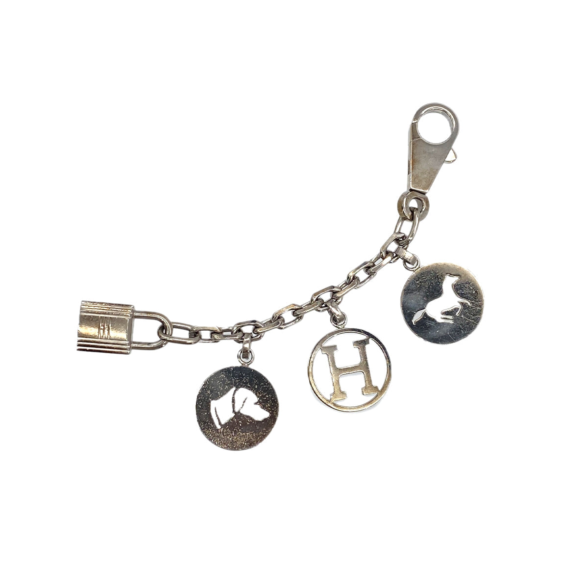 HERMES BAG CHARM AMULET 4 SILVER ACCESSORY 90303493