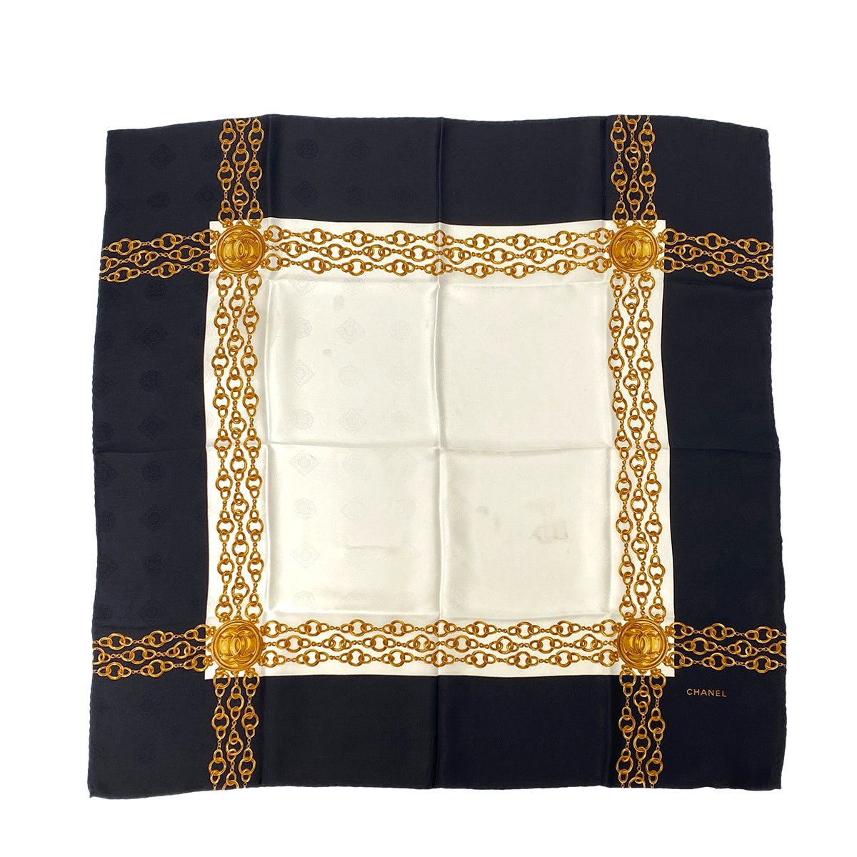 CHANEL VINTAGE SCARF MULTICOLOR SILK 90303498