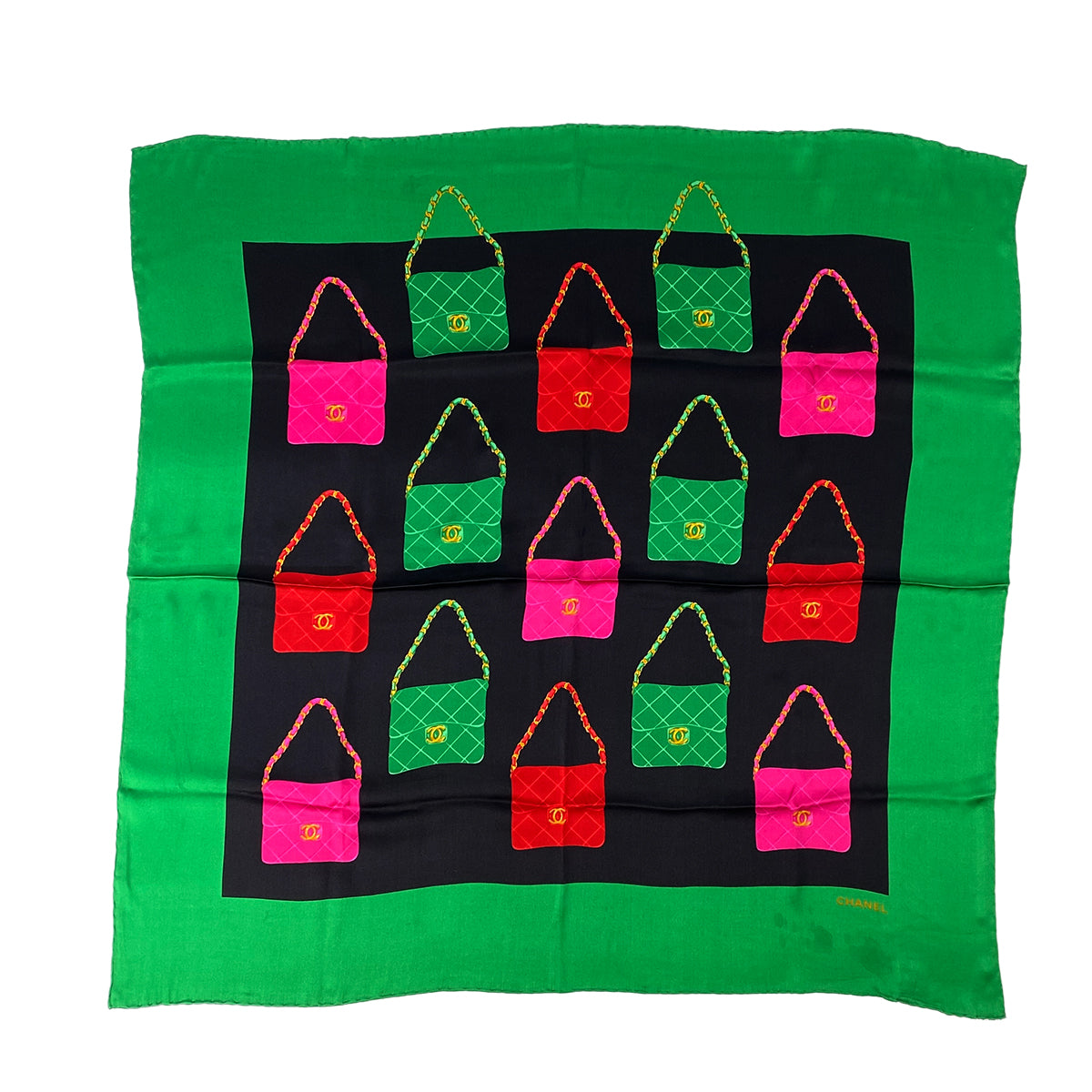 CHANEL VINTAGE SCARF MULTICOLOR SILK 90303499