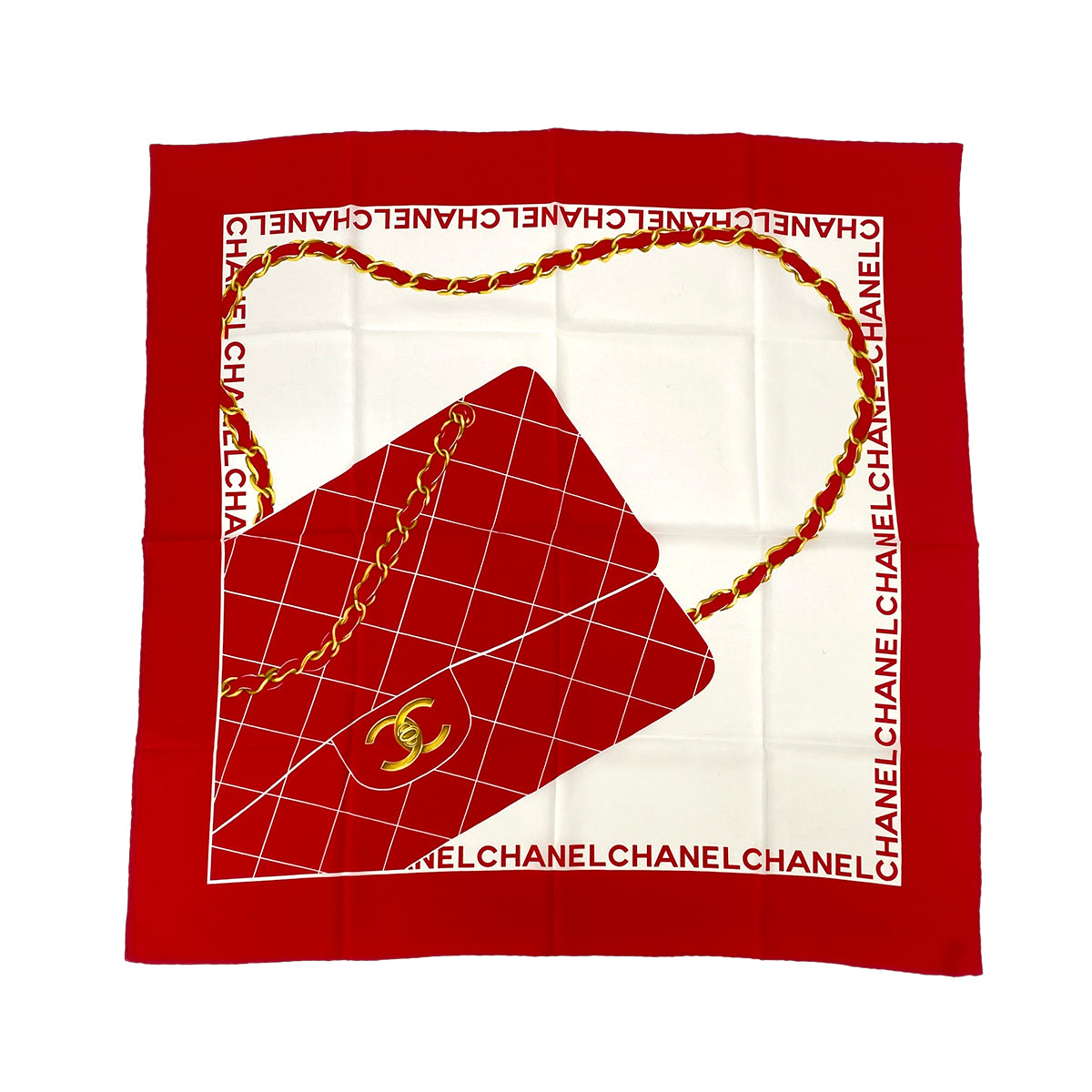 CHANEL VINTAGE SCARF MULTICOLOR SILK 90303500