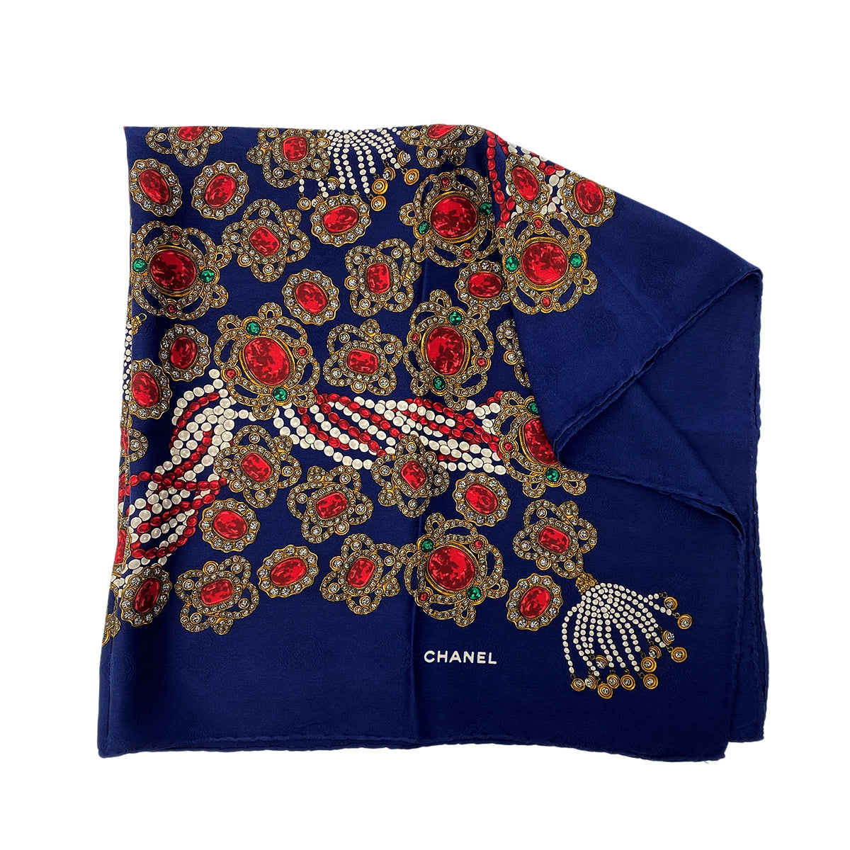 CHANEL VINTAGE SCARF MULTICOLOR SILK 90303506