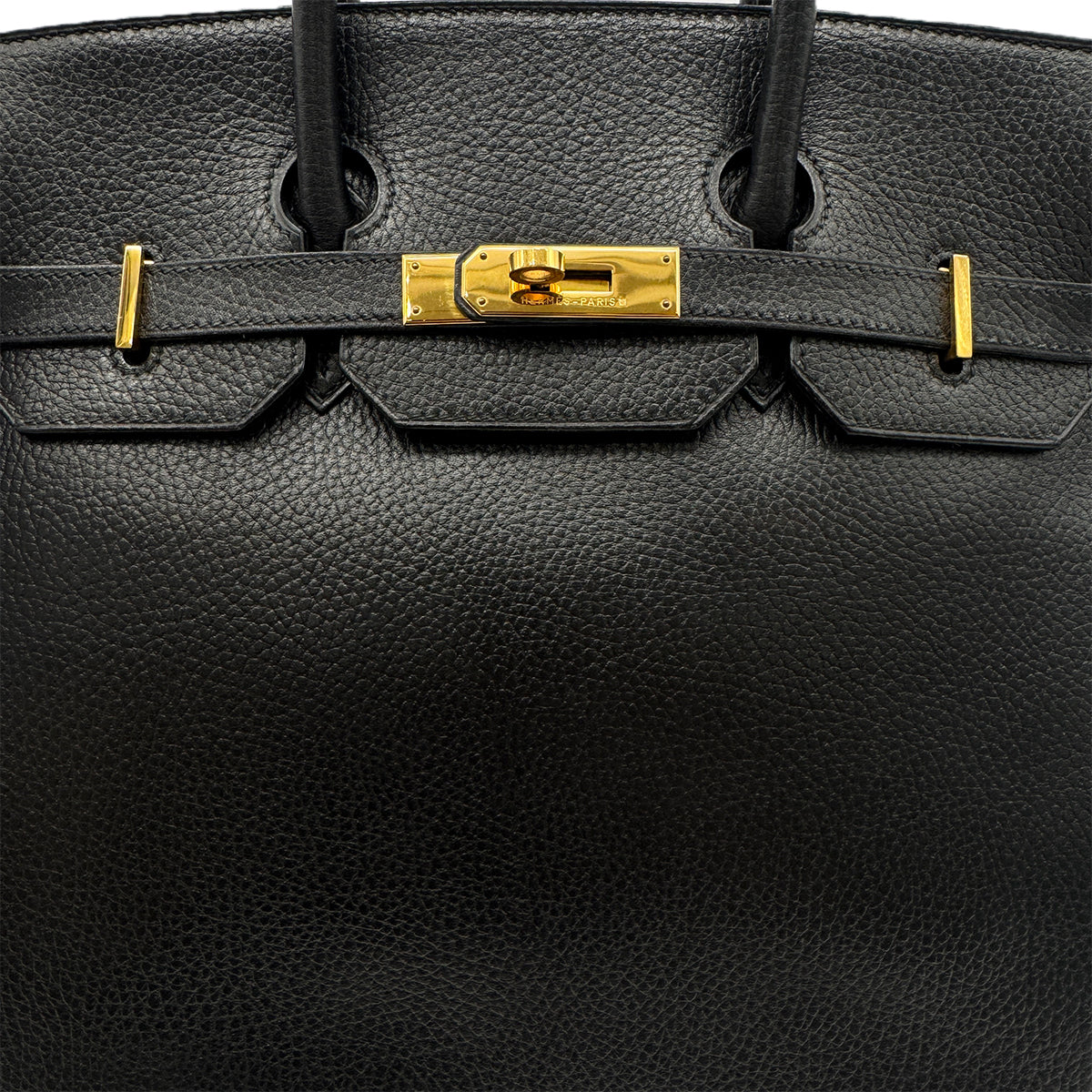HERMES HAUT A COURROIES 32 BLACK ARDENNES HAND BAG 〇Z GHW 90303607