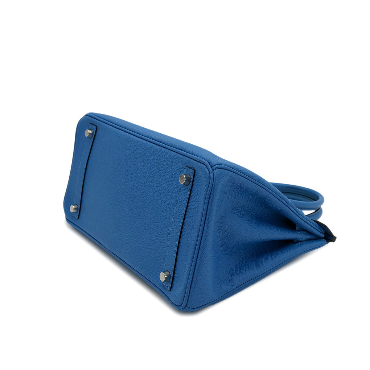 HERMES BIRKIN 30 BLUE FRANCE COUCHEVEL HAND BAG □F PHW 90303610