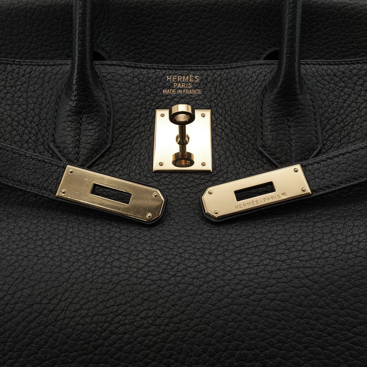 HERMES HAUT A COURROIES 32 BLACK FJORD HAND BAG □F GHW 90303725