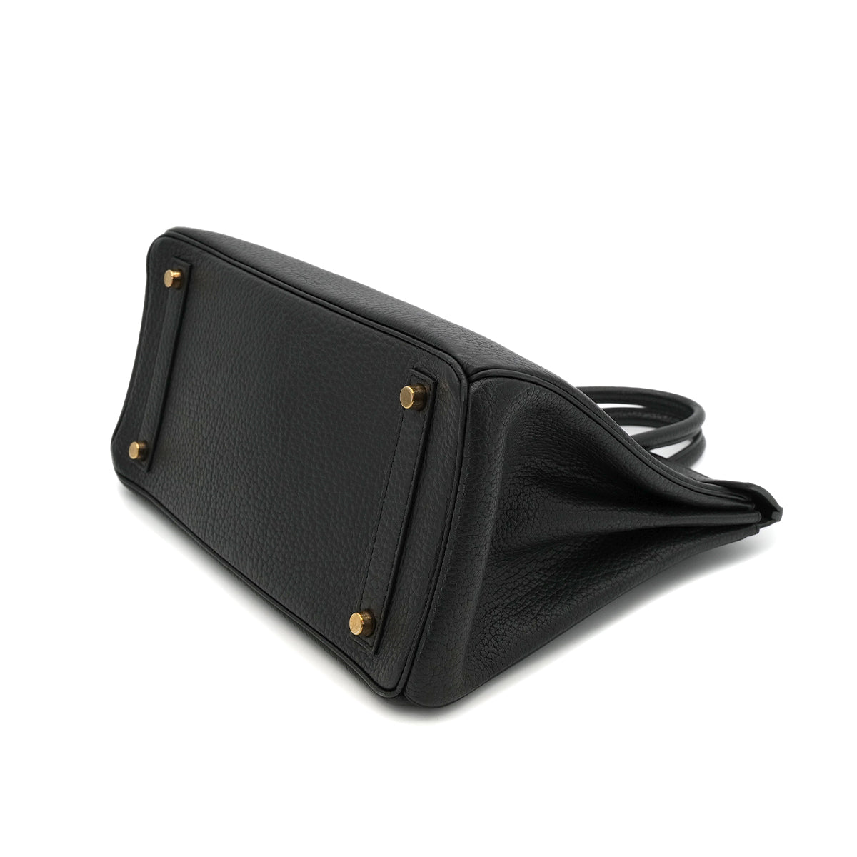 HERMES HAUT A COURROIES 32 BLACK FJORD HAND BAG 〇Y GHW 90303728