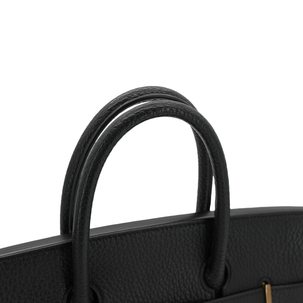 HERMES HAUT A COURROIES 32 BLACK FJORD HAND BAG 〇Y GHW 90303728