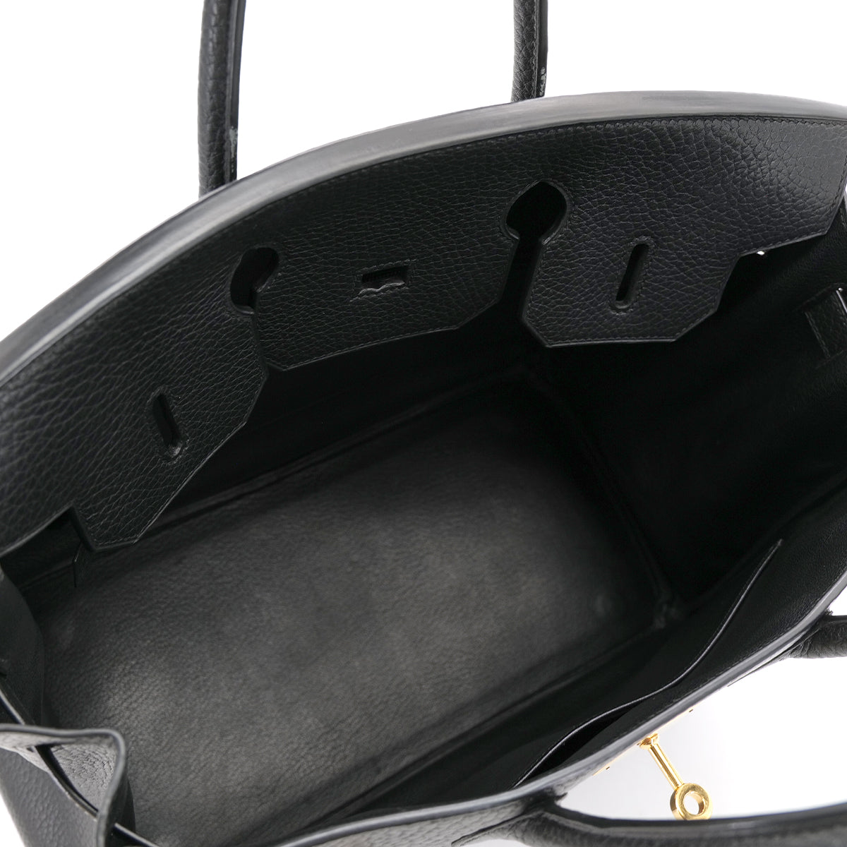 HERMES HAUT A COURROIES 32 BLACK FJORD HAND BAG 〇Y GHW 90303728