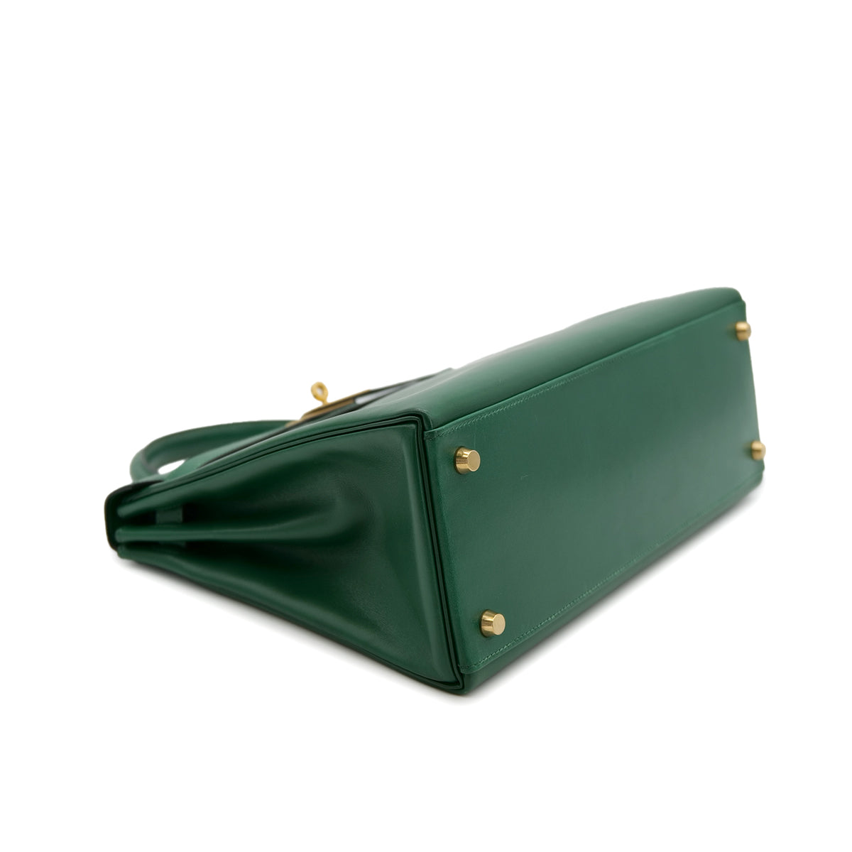HERMES KELLY 32 RETOURNE VERT BOXCALF HAND SHOULDER BAG □B GHW 90304028