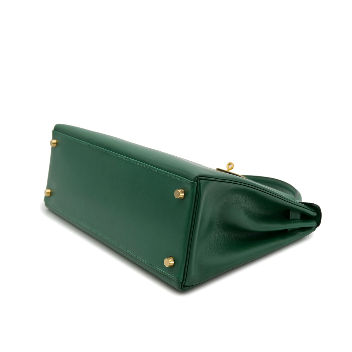 HERMES KELLY 32 RETOURNE VERT BOXCALF HAND SHOULDER BAG □B GHW 90304028