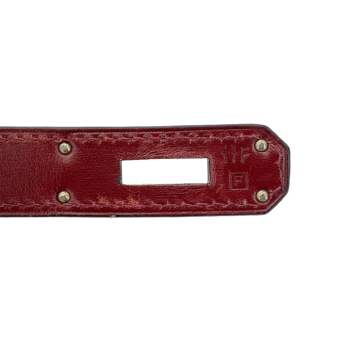 HERMES KELLY 32 SELLIER ROUGE H BOX CALF HAND BAG □F PHW 90304177