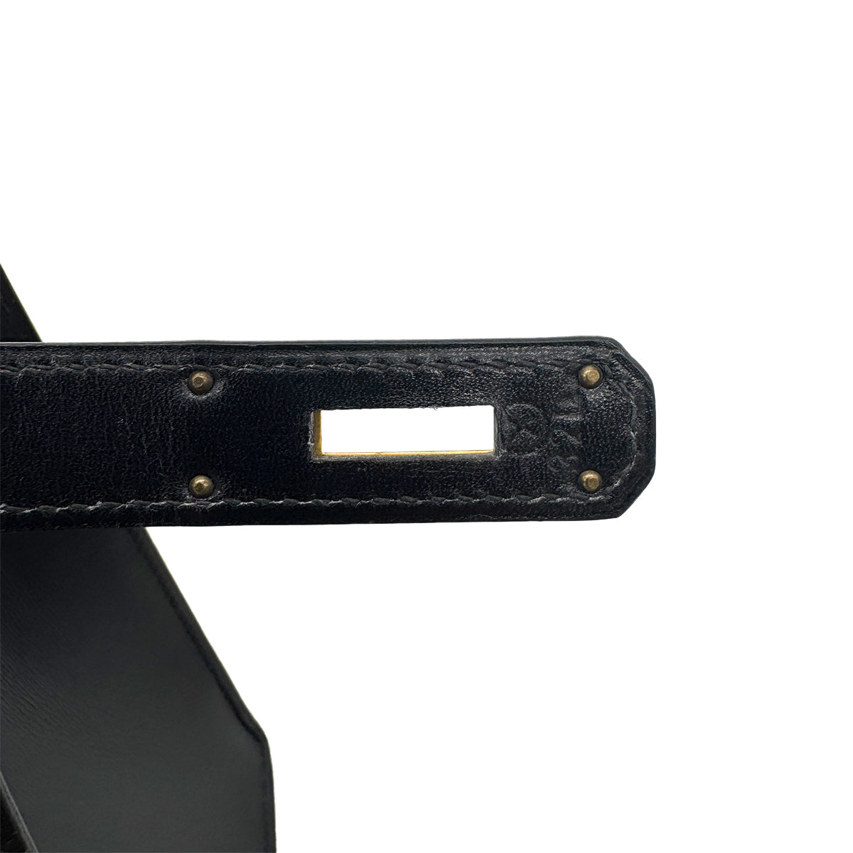 HERMES KELLY 28 SELLIER BLACK BOXCALF HAND SHOULDER BAG 〇X GHW 90304697 - PURPOSE