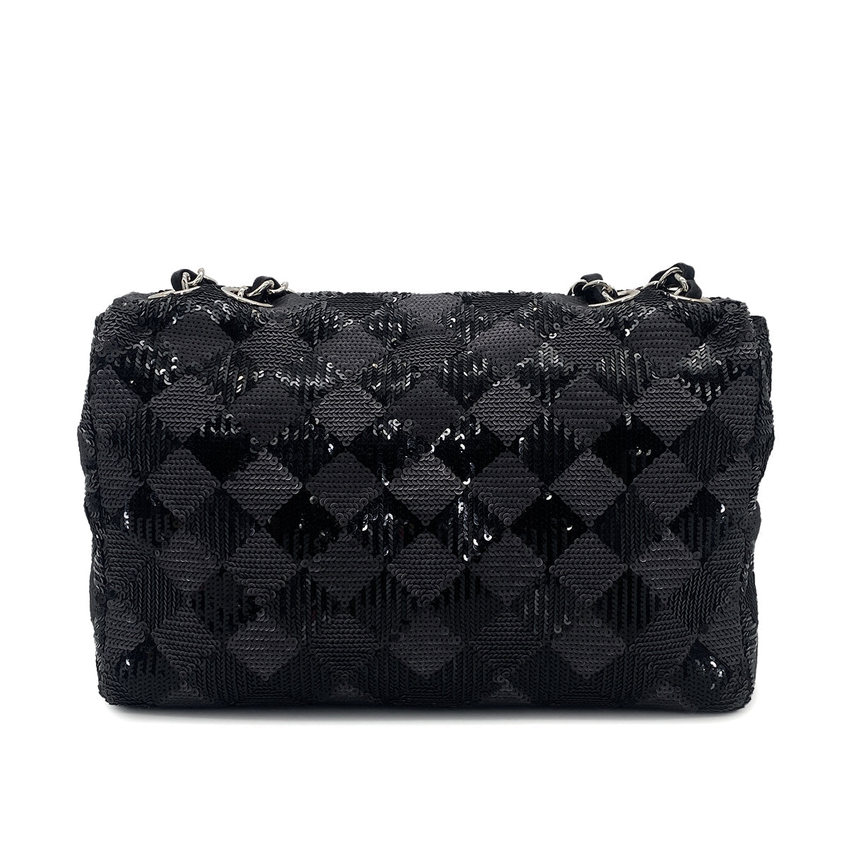 CHANEL CHAIN SHUOLDER BAG BLACK SEQUINS 90304725