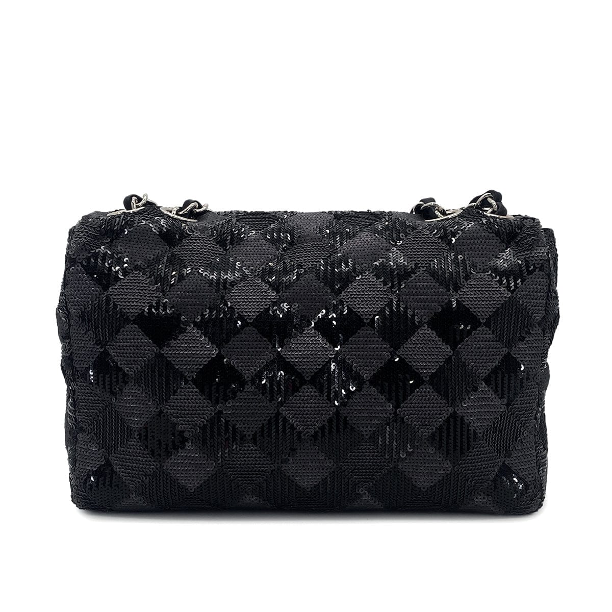 CHANEL CHAIN SHUOLDER BAG BLACK SEQUINS 90304725