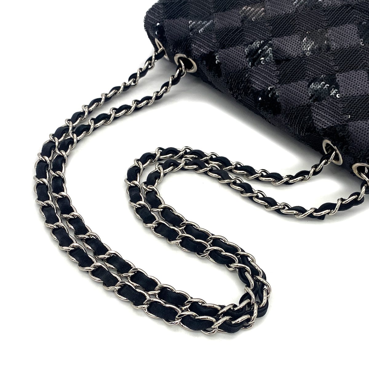 CHANEL CHAIN SHUOLDER BAG BLACK SEQUINS 90304725 - PURPOSE
