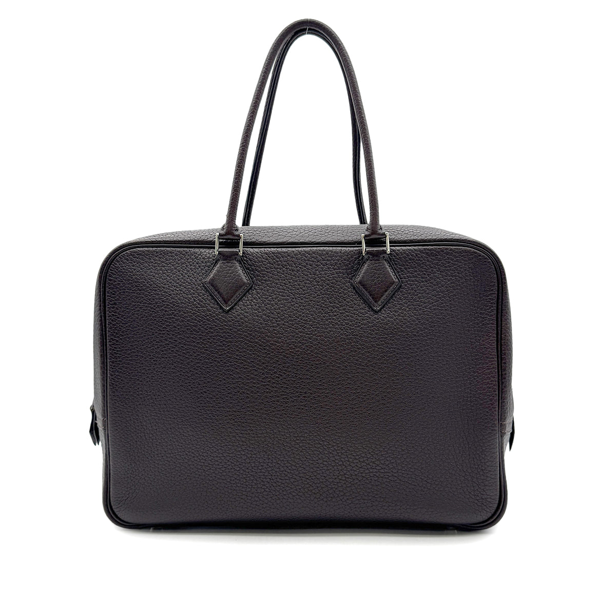 HERMES PLUME 32 CHOCOLAT FJORD HAND BAG □F PHW 90304763