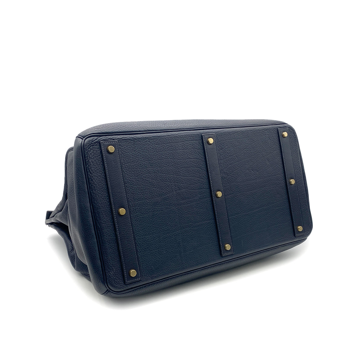 HERMES HAUT A COURROIES 50 BLUE INDIGO TOGO HAND BAG □E GHW 90304764