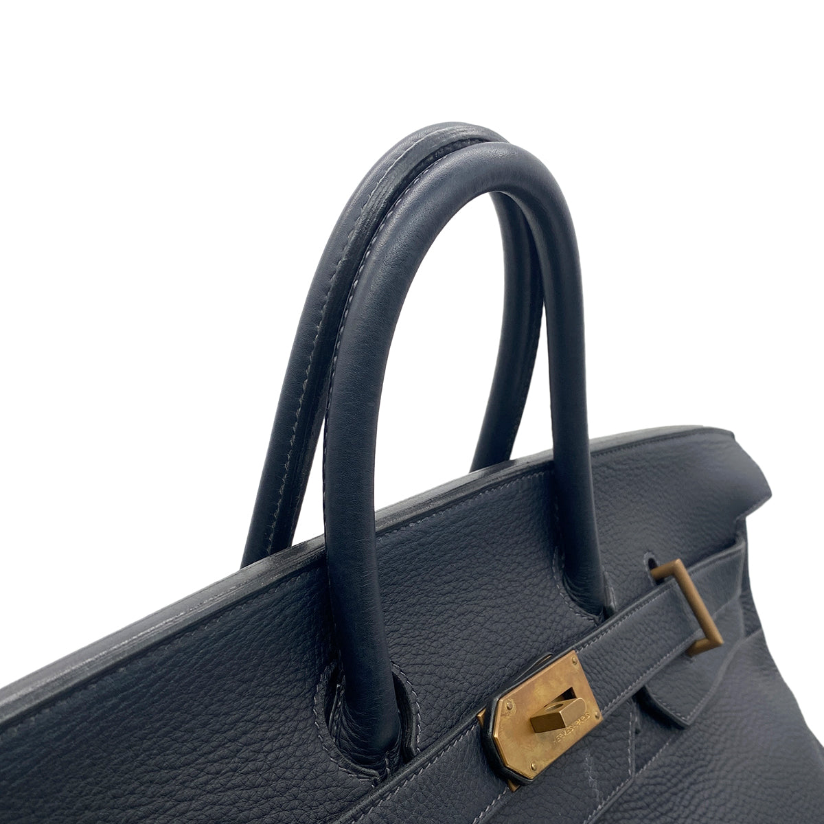 HERMES HAUT A COURROIES 50 BLUE INDIGO TOGO HAND BAG □E GHW 90304764