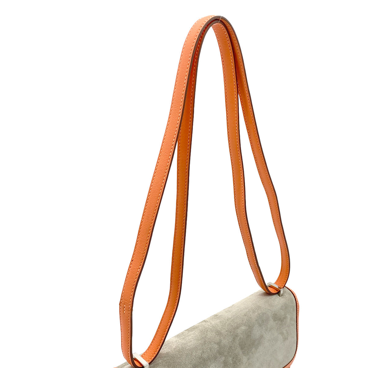 HERMES CONSTANCE ELAN GRIS PERLE CREVETTE DEBRIS SWIFT SHOULDER BAG □Q PHW 90304915