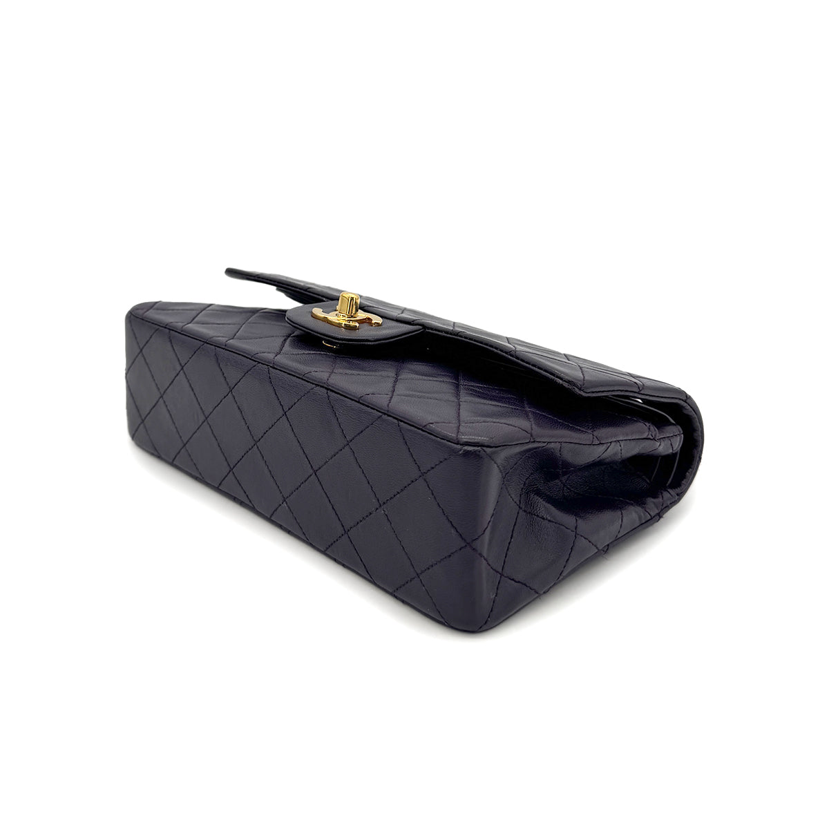 CHANEL VINTAGE CLASSIC FLAP SMALL CHAIN SHOULDER BAG PURPLE LAMB SKIN 90304982