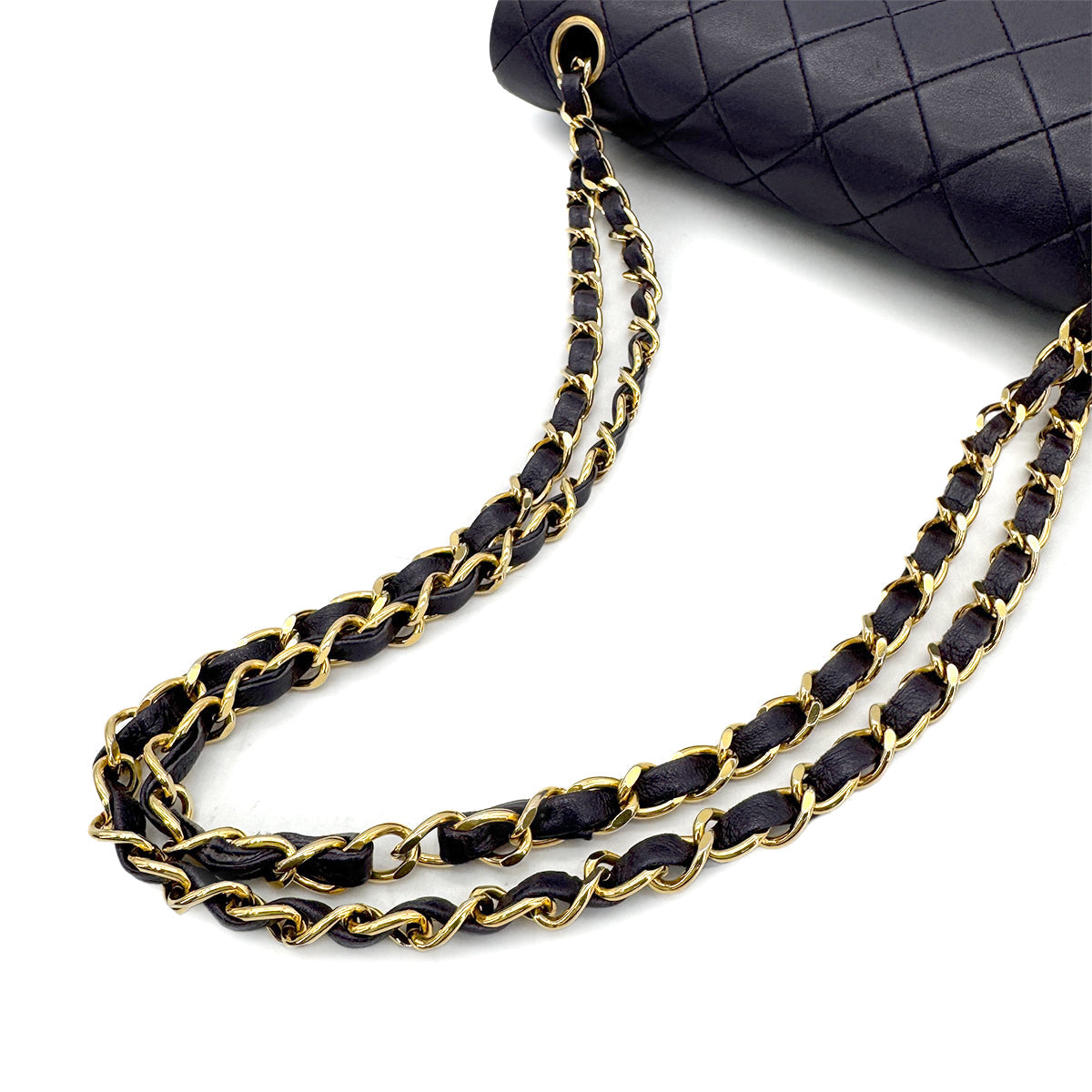 CHANEL VINTAGE CLASSIC FLAP SMALL CHAIN SHOULDER BAG PURPLE LAMB SKIN 90304982 - PURPOSE