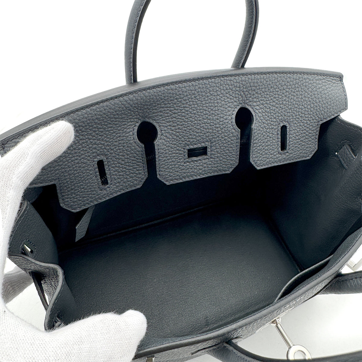 HERMES BIRKIN 25 GRIS MISTY TOGO HAND BAG W PHW 90305225