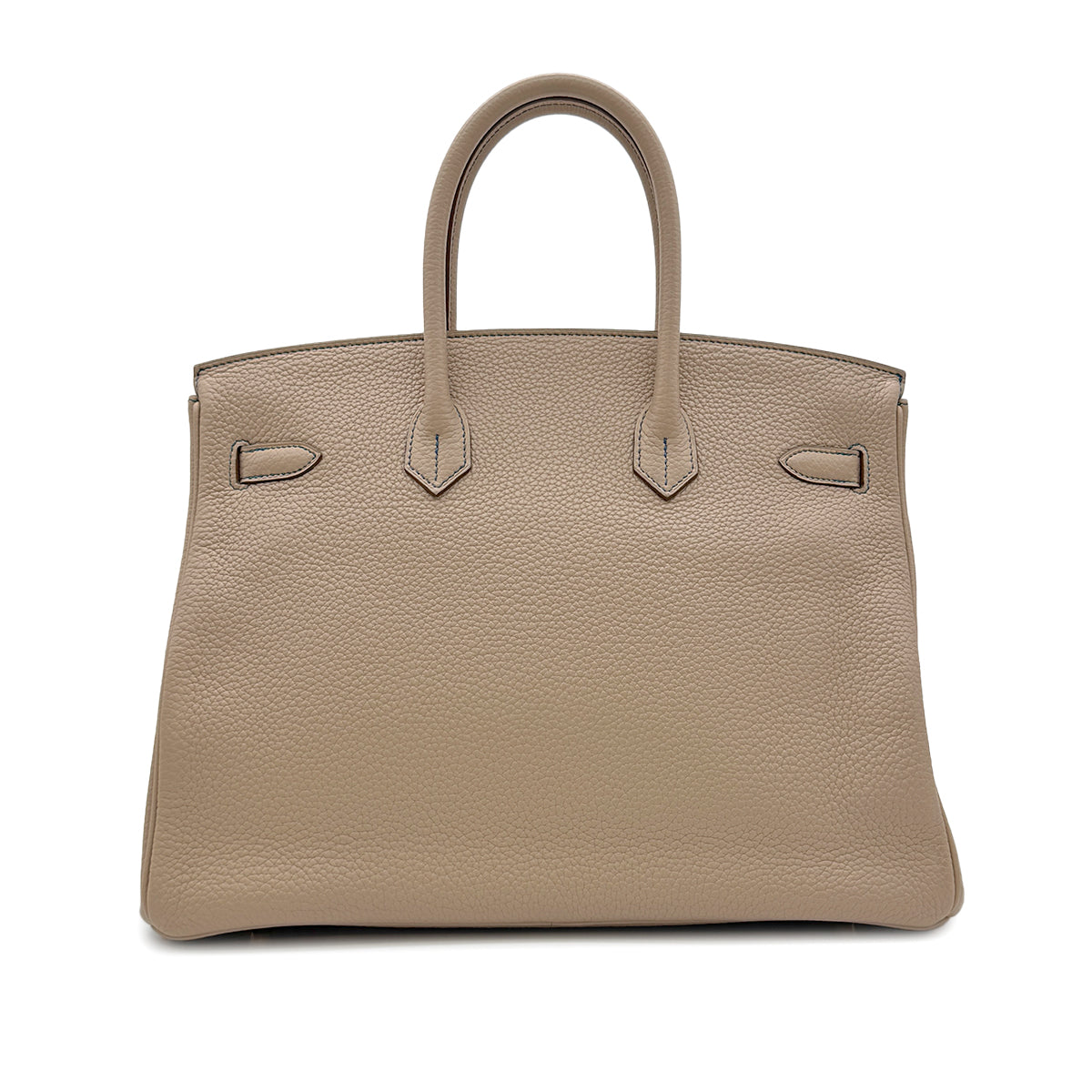 HERMES BIRKIN 35 VERSO ARGILE COBALT TAURILLON CLEMENCE HAND BAG □R GHW SPO 90305231