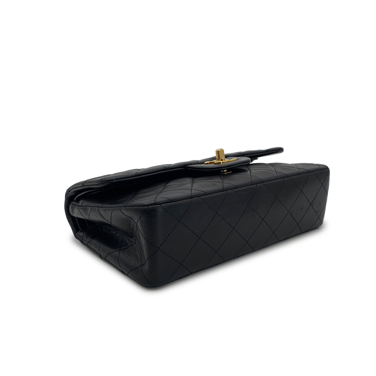 CHANEL VINTAGE CLASSIC FLAP SMALL CHAIN SHOULDER BAG BLACK LAMB SKIN 90305233