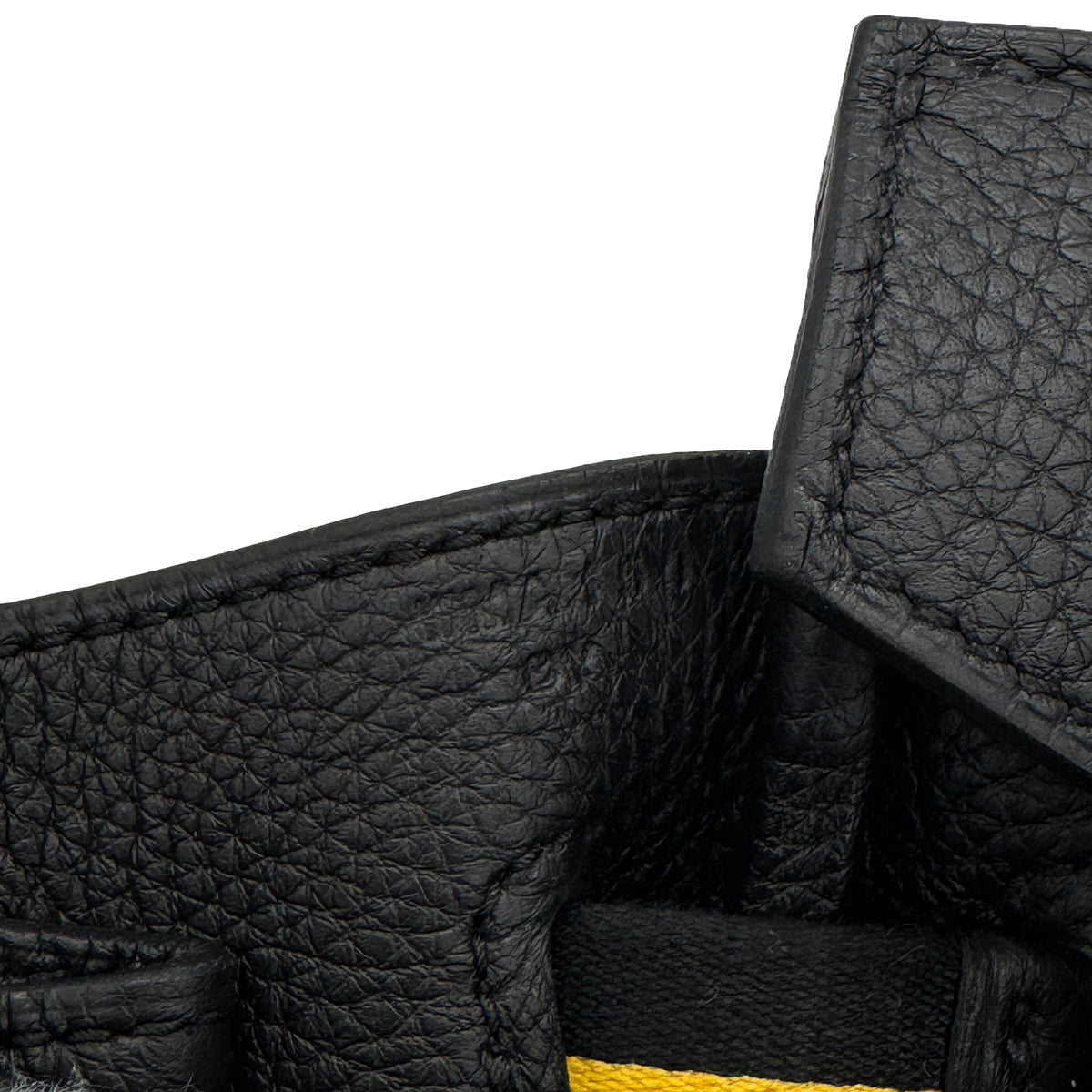 HERMES HAUT A COURROIES 40 BLACK TOGO FELT HAND BAG W PHW 90305242