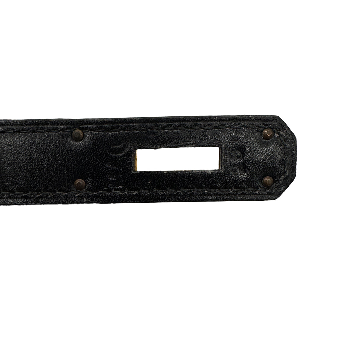 HERMES KELLY 28 SELLIER BLACK BOXCALF HAND SHOULDER BAG 〇U GHW 90306558