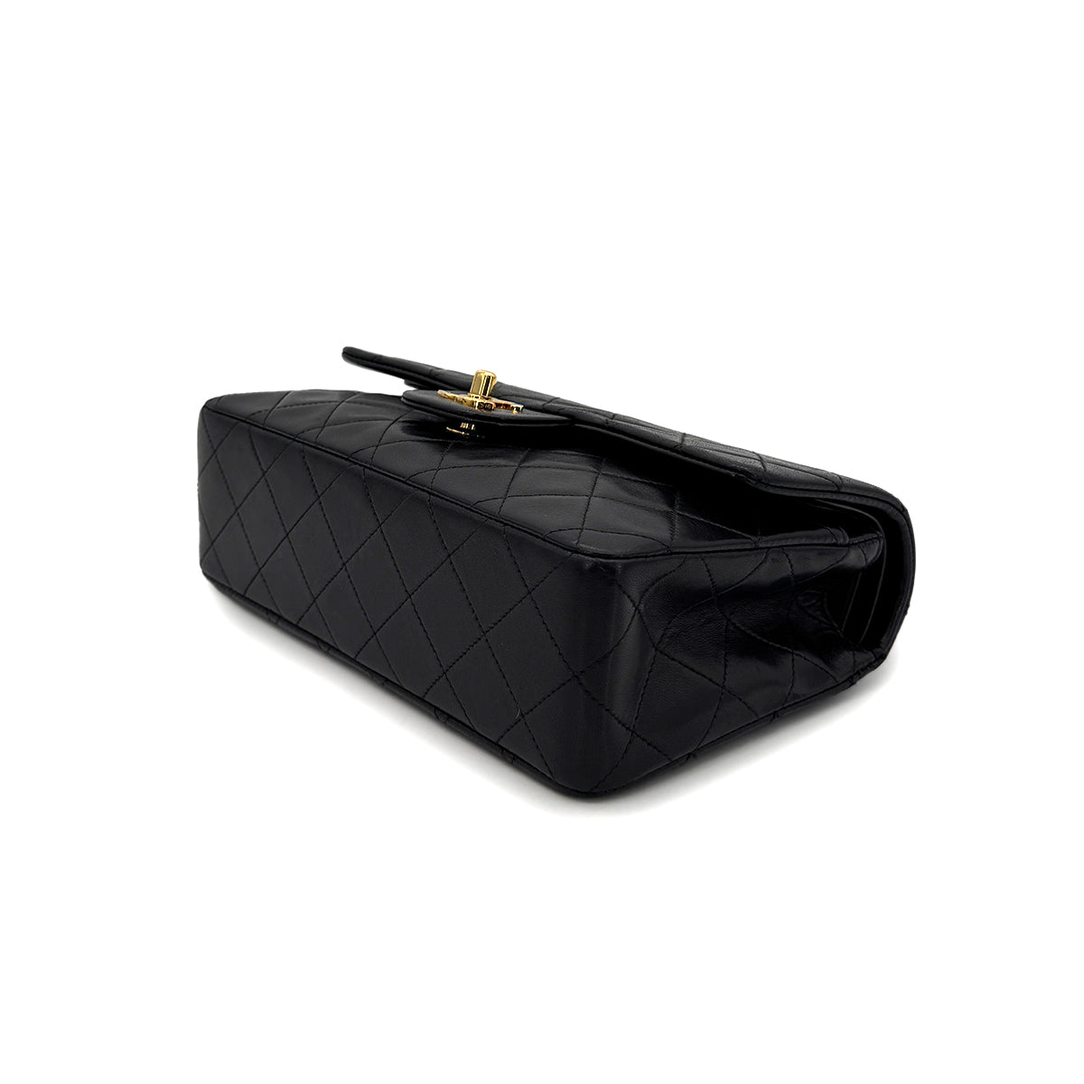 CHANEL VINTAGE CLASSIC FLAP SMALL CHAIN SHOULDER BAG BLACK LAMB SKIN 90305675