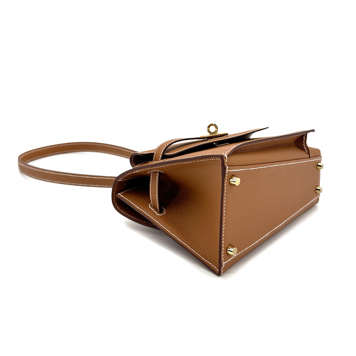 HERMES KELLY 20 SELLIER EN DESORDRE GOLD EPSOM SHOULDER BAG B GHW 90305997