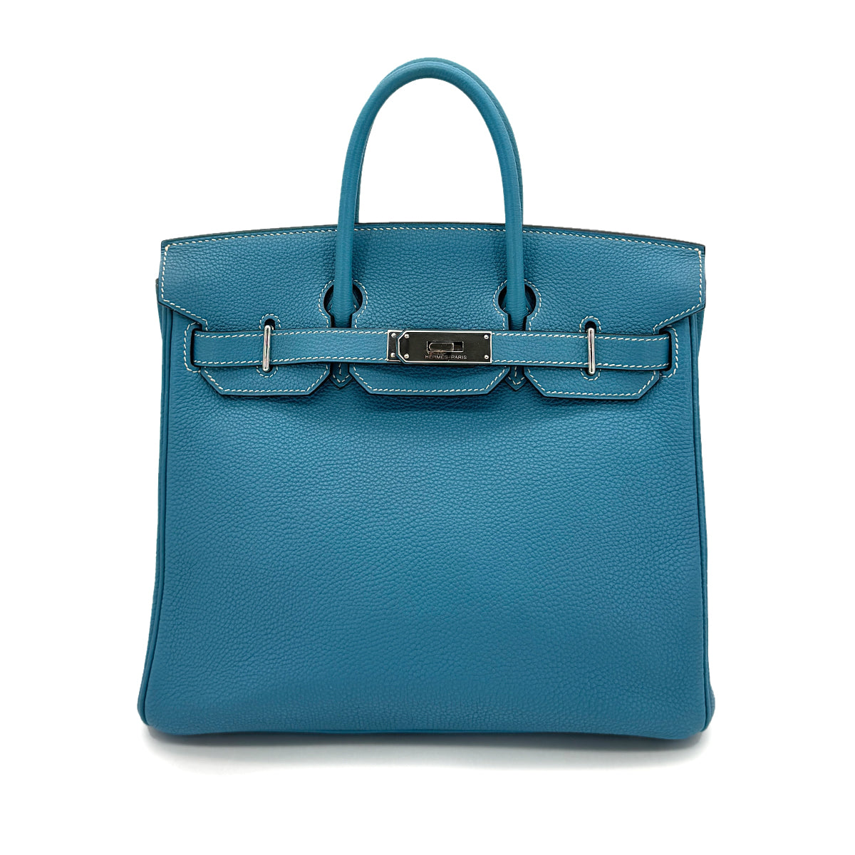 HERMES HAUT A COURROIES 28 BLUE JEAN TOGO HAND BAG ▢I SHW 90306001