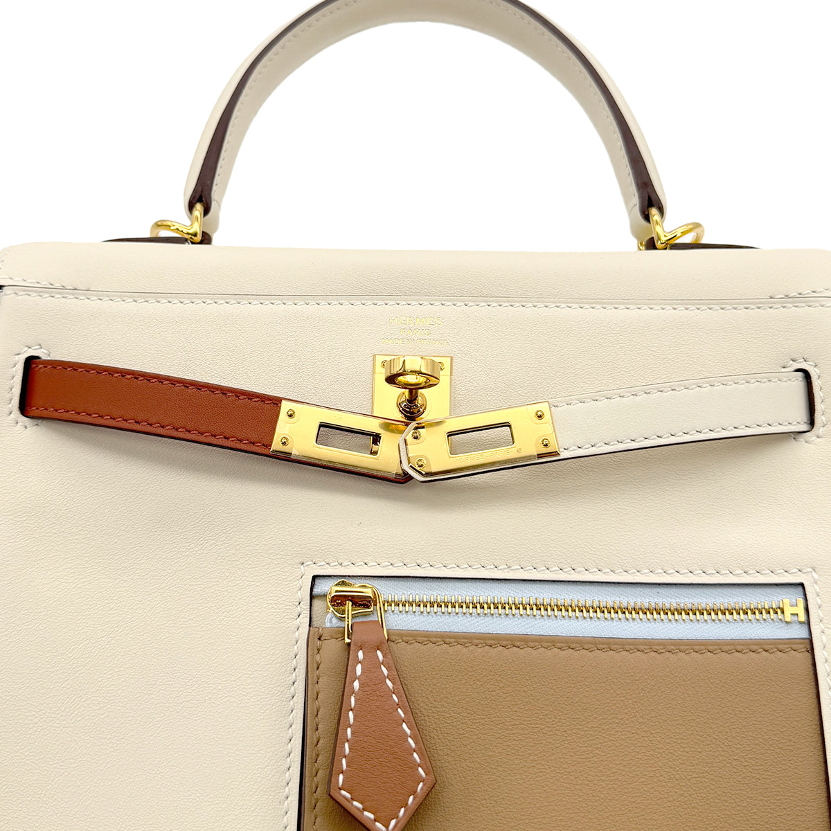 HERMES KELLY 25 COLORMATIC RETOURNE NATA CHAI CUIVRE MAUVE SYLVESTRE BLUE BRUME LIME VEAU SWIFT HAND SHOULDER BAG U GHW 90306261
