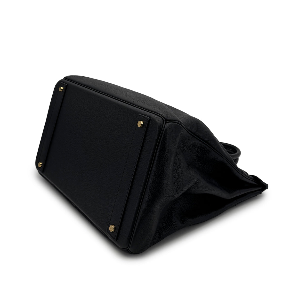 HERMES HAUT A COURROIES 40 BLACK TOGO HAND BAG □F GHW 90306275