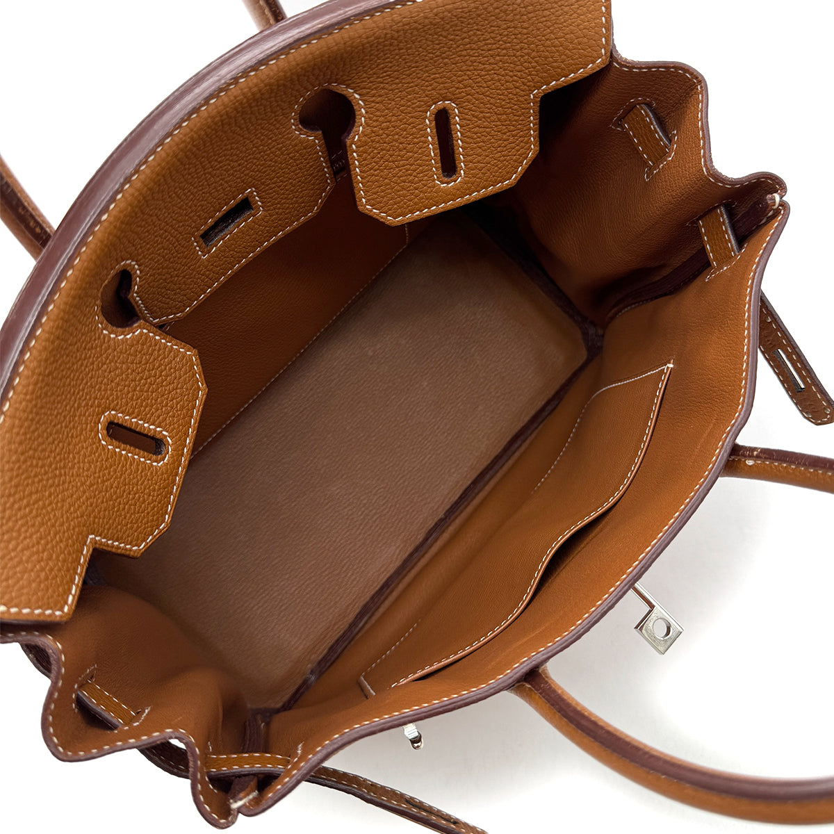 HERMES HAUT A COURROIES 28 GOLD TOGO HAND BAG □I PHW 90306278