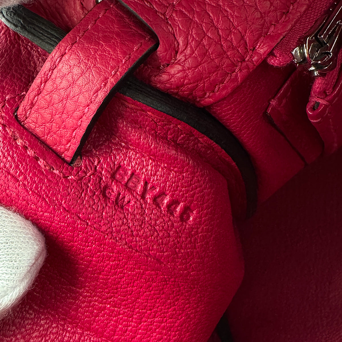 HERMES KELLY 25 RETOURNE FRANBOISE TOGO HAND SHOULDER BAG B PHW 90306281