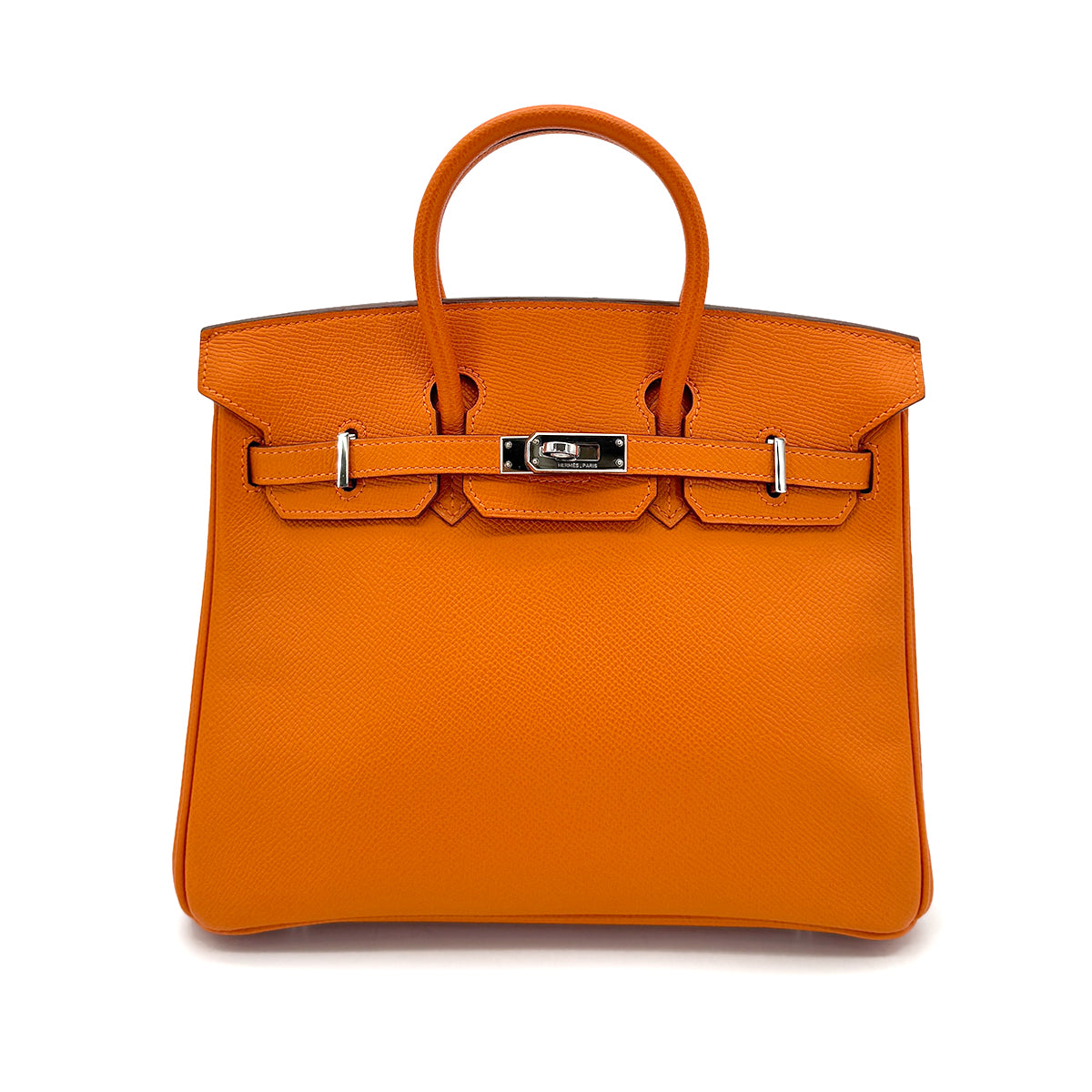 HERMES BIRKIN 25 ORANGE EPSOM HAND BAG □ML PHW 90306311