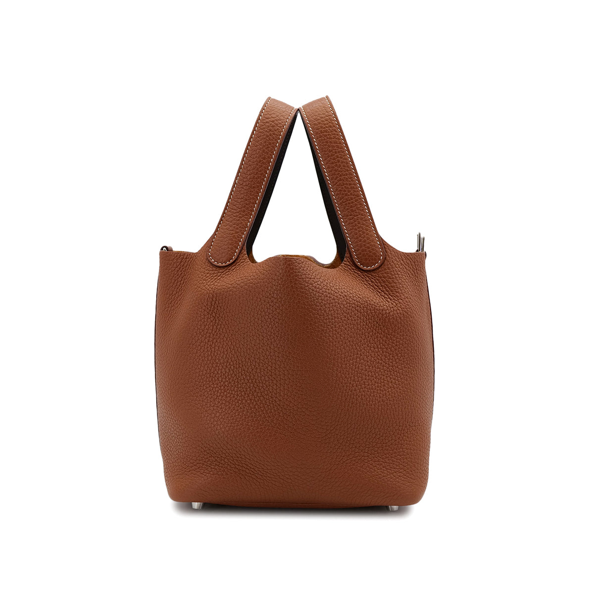 HERMES PICOTIN LOCK PM ECLAT GOLD EBENE TAURILLON CLEMENCE HAND BAG Z PHW 90306852