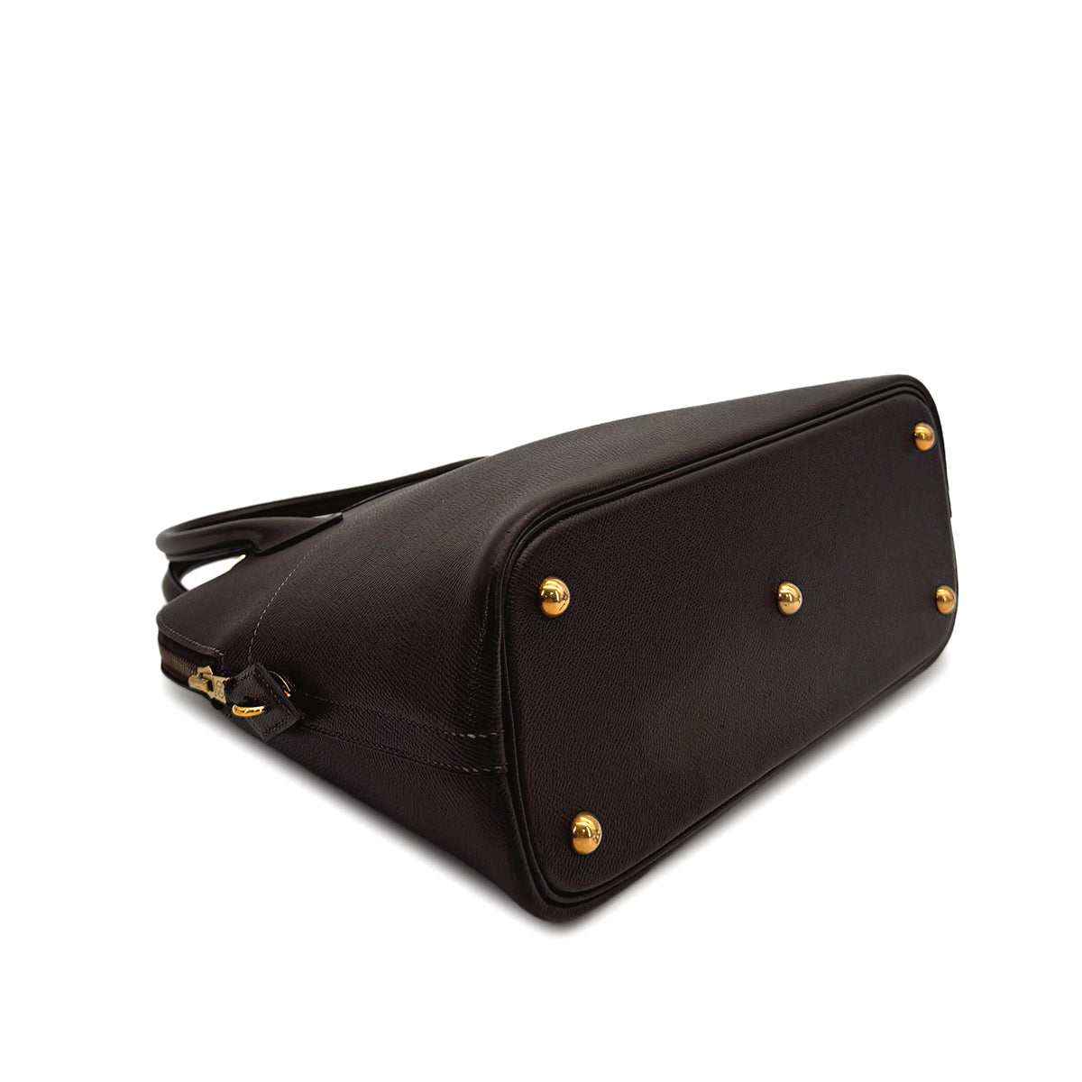 HERMES BOLIDE 31 CHOCOLAT COUCHEVEL HAND SHOULDER BAG □E GHW 90306853