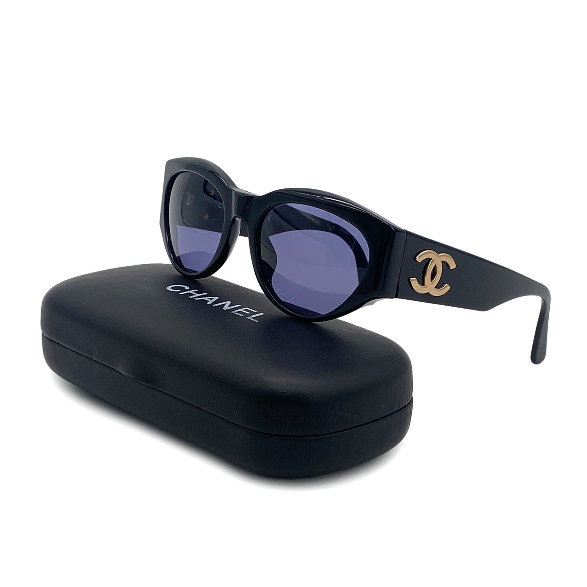 CHANEL VINTAGE SUNGLASSES COCOMARK BLACK EYEWEAR 90306880