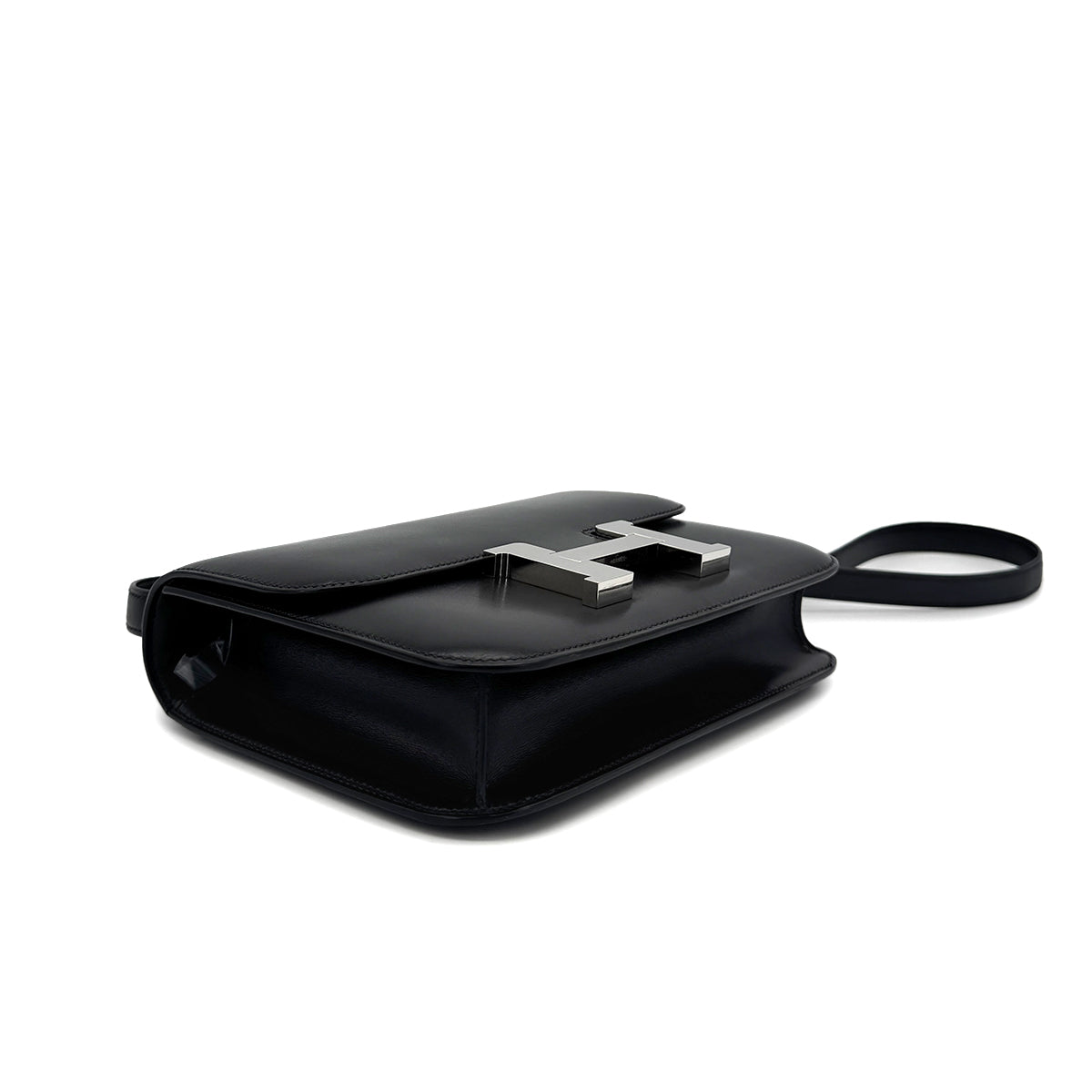 HERMES CONSTANCE 24 BLACK BOXCALF SHOULDER BAG U PHW 90307014