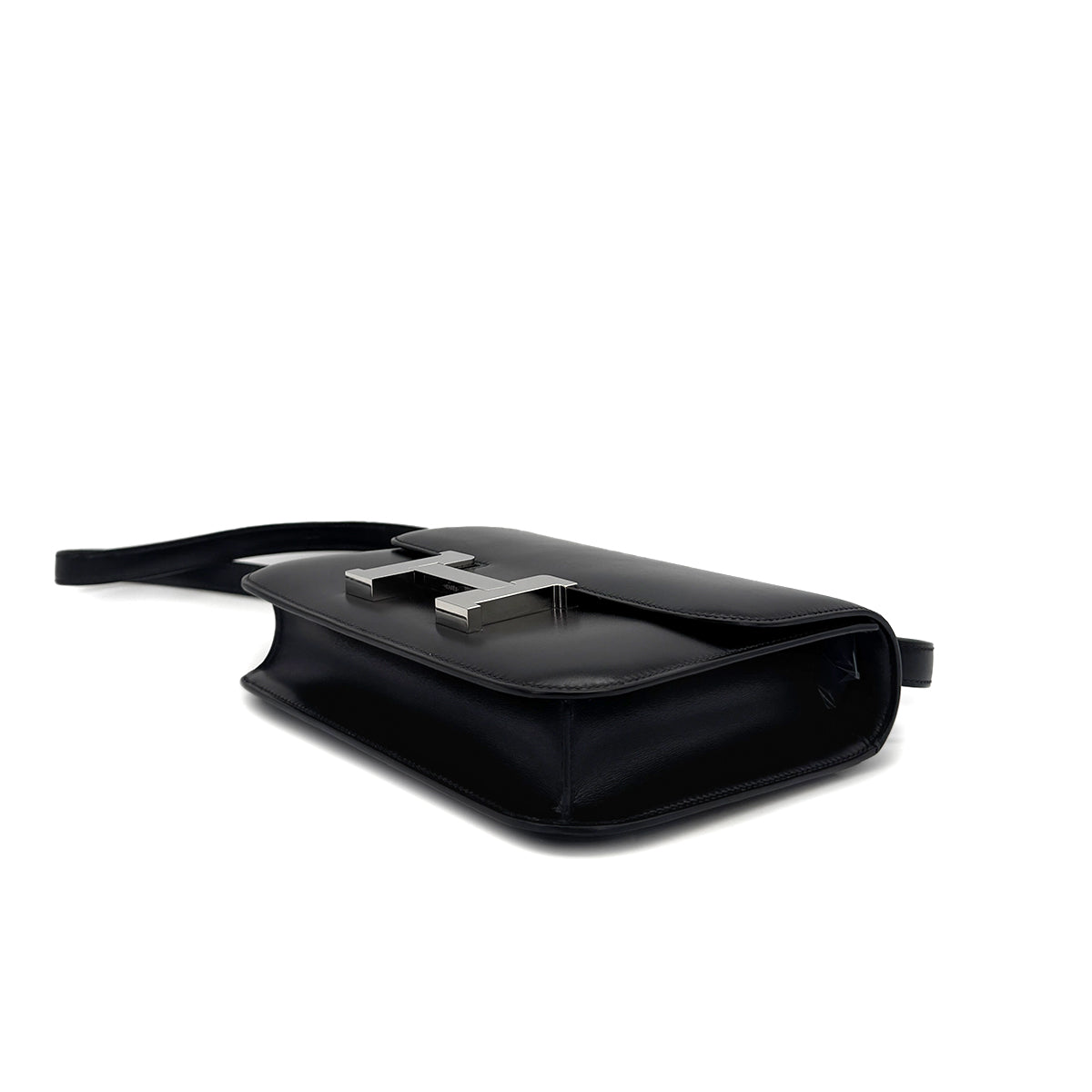 HERMES CONSTANCE 24 BLACK BOXCALF SHOULDER BAG U PHW 90307014
