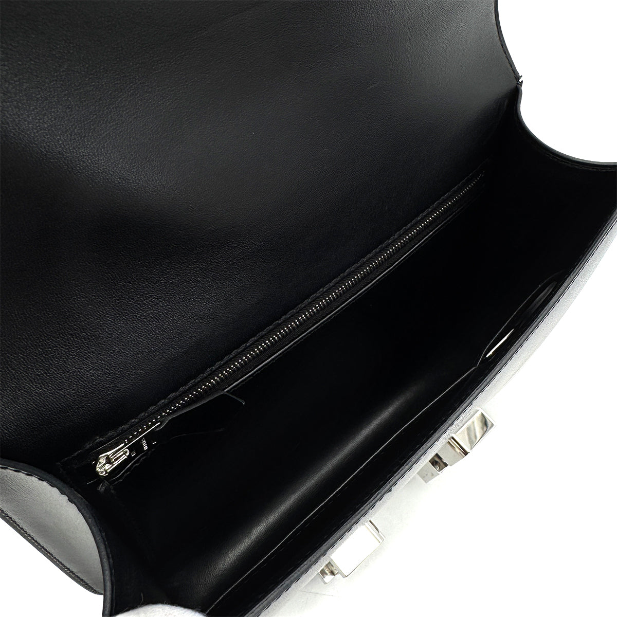 HERMES CONSTANCE 24 BLACK BOXCALF SHOULDER BAG U PHW 90307014