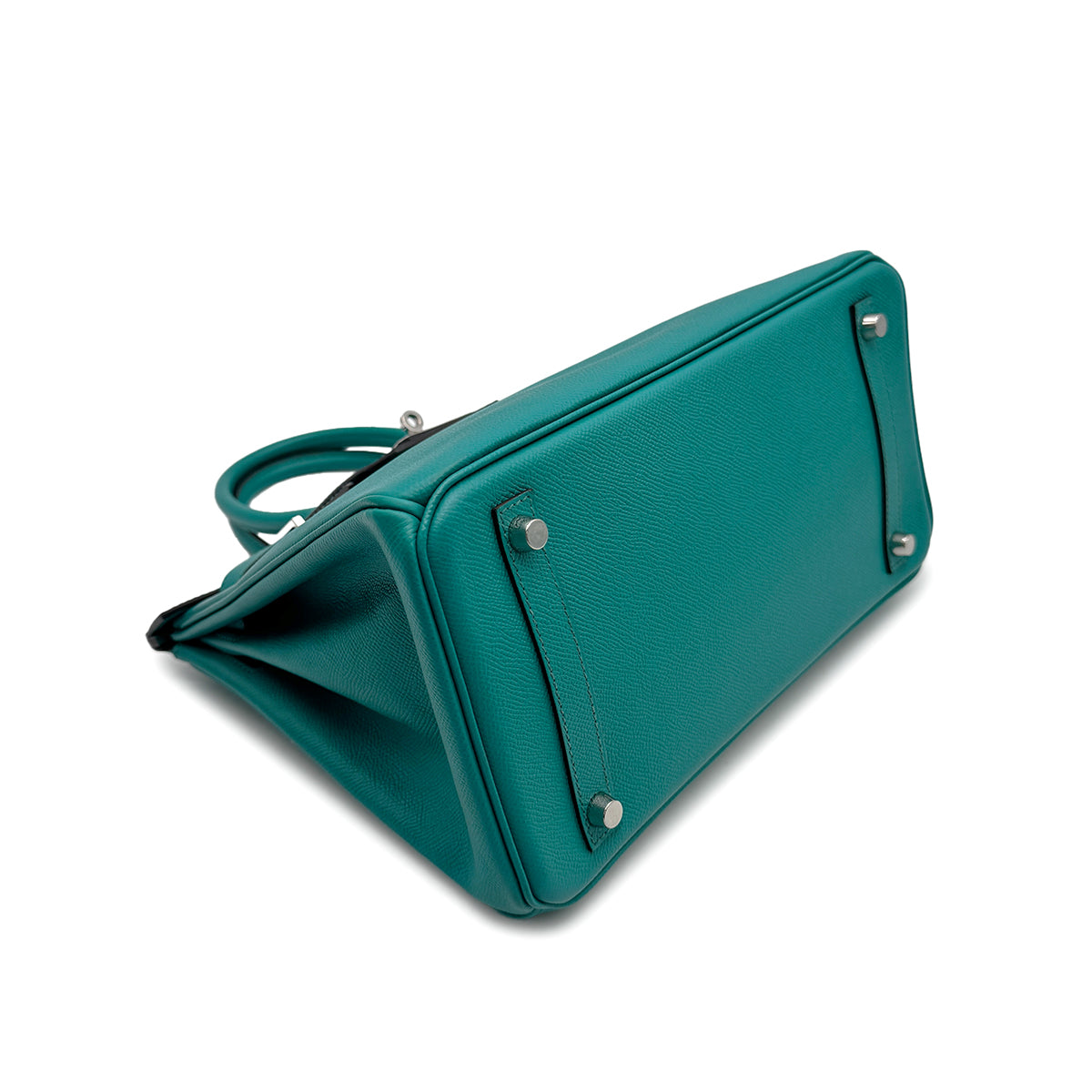 HERMES BIRKIN 30 BLUE PAON VEAU EPSOM HAND BAG X PHW 90307207