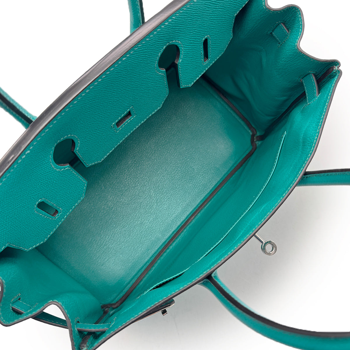 HERMES BIRKIN 30 BLUE PAON VEAU EPSOM HAND BAG X PHW 90307207