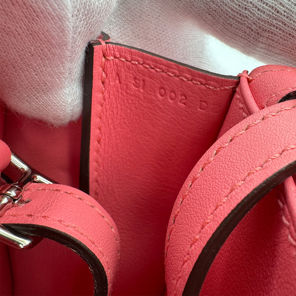 HERMES HALZAN MINI ROSE AZALEE VEAU SWIFT 5WAY HAND SHOULDER BAG A PHW 90307212