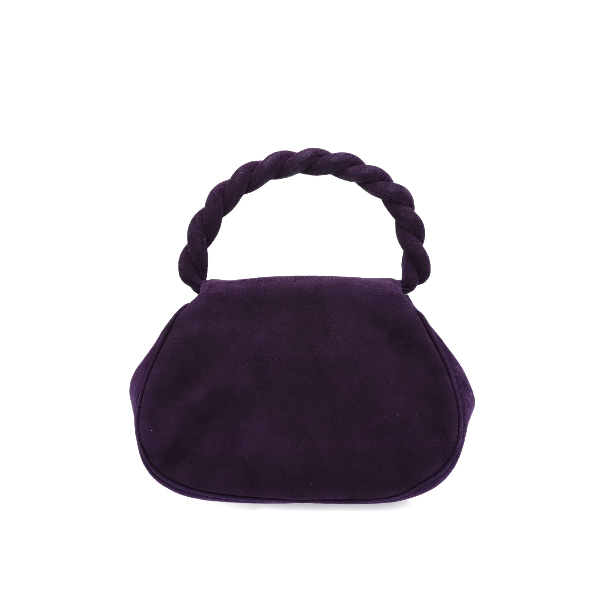 CHANEL VINTAGE TURN LOCK HAND BAG PURPLE SUEDE 90307218