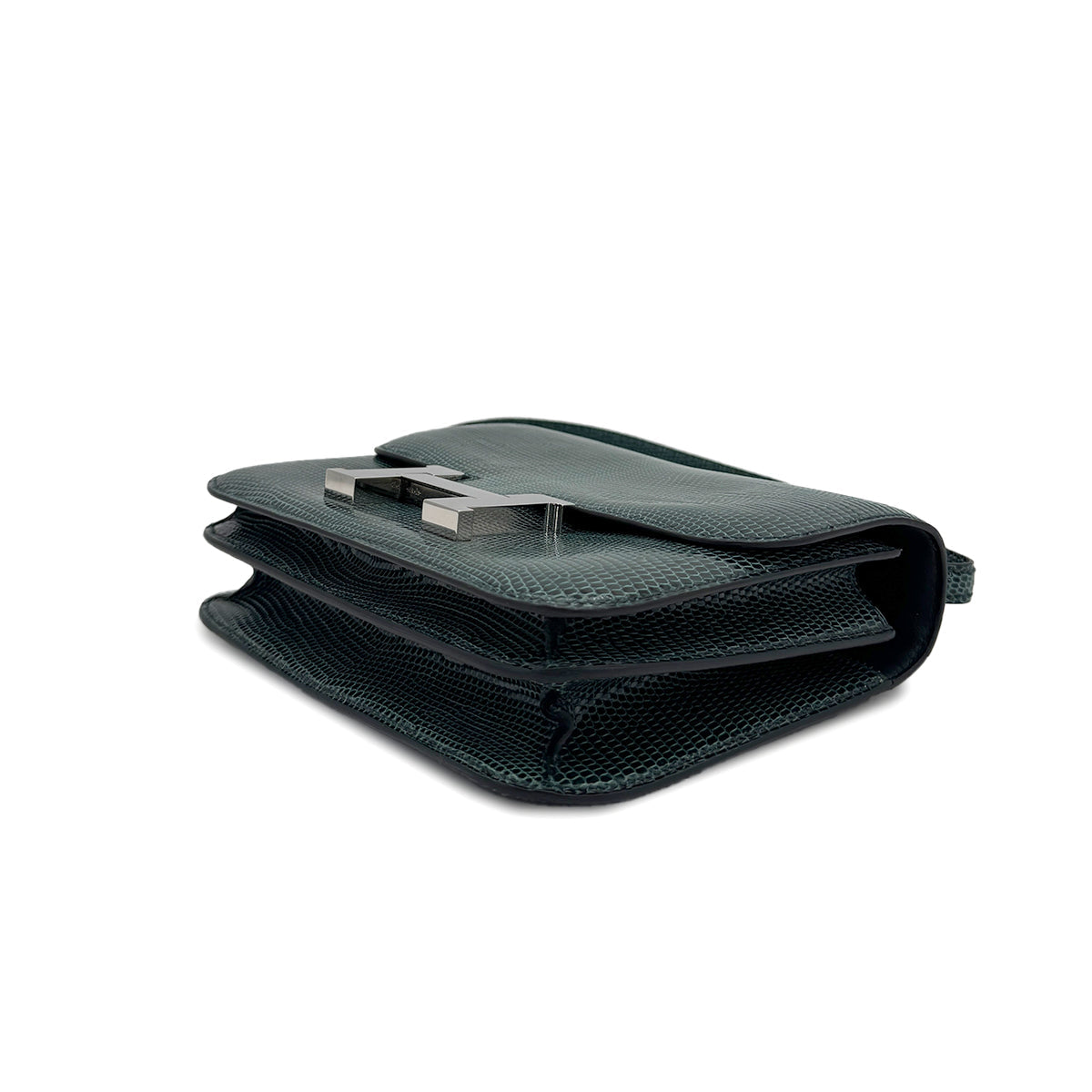 HERMES CONSTANCE MINI 18 VERT CYPRESS LIZARD SHOULDER BAG U PHW 90307375