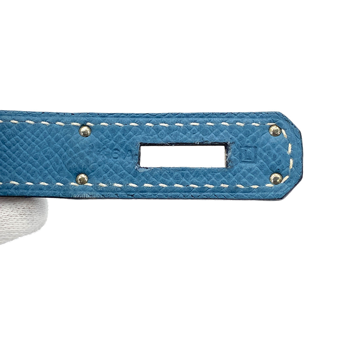 HERMES BIRKIN 30 BLUE JEAN EPSOM HAND BAG □L PALLADIUM HARDWARE 90308977