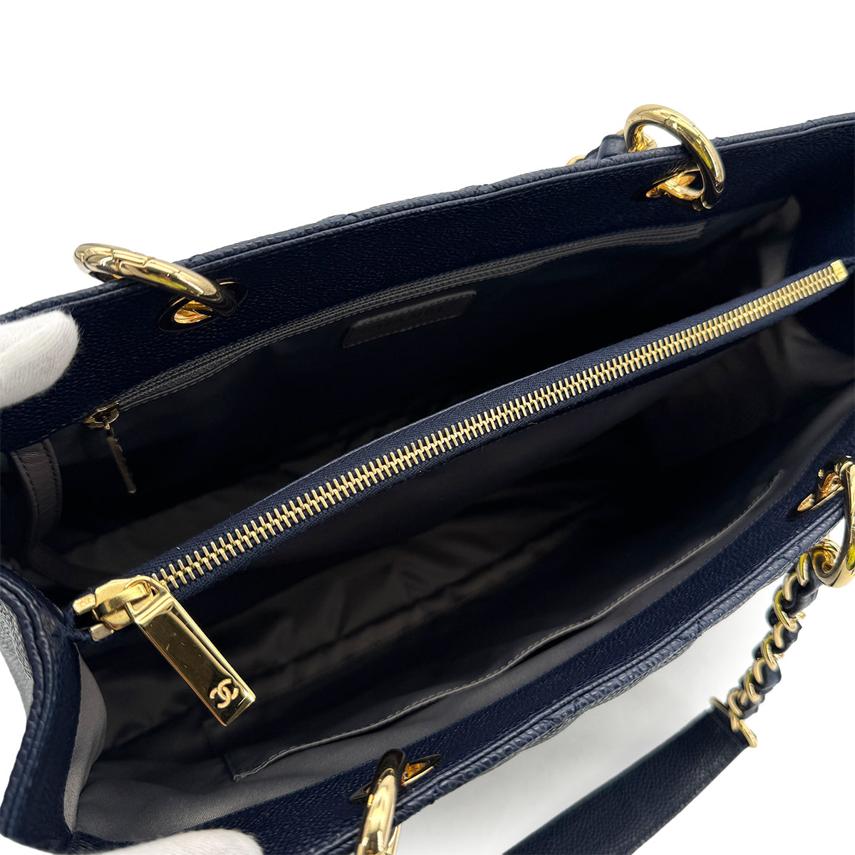 CHANEL GST COCOMARK CHAIN TOTE BAG NAVY CAVIAR SKIN 90308979 - PURPOSE